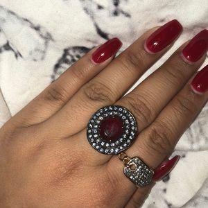 Red cocktail ring